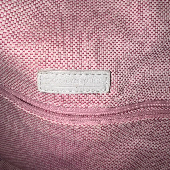 Dooney & Bourke White Leather Hobo Bag - Picture 6 of 7